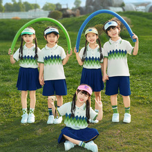 夏季幼儿园园服拍照毕业季班服套装小学生夏装短袖运动会儿童校服