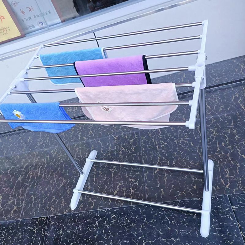 Portable Drying Rack Simple Household Outdoor Towel Rack Multifunctional Indoor Balcony Floor Drying Rack