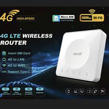 4G无线插卡路由器300M WiFi6双LAN口SIM卡转有线全频段海外通用