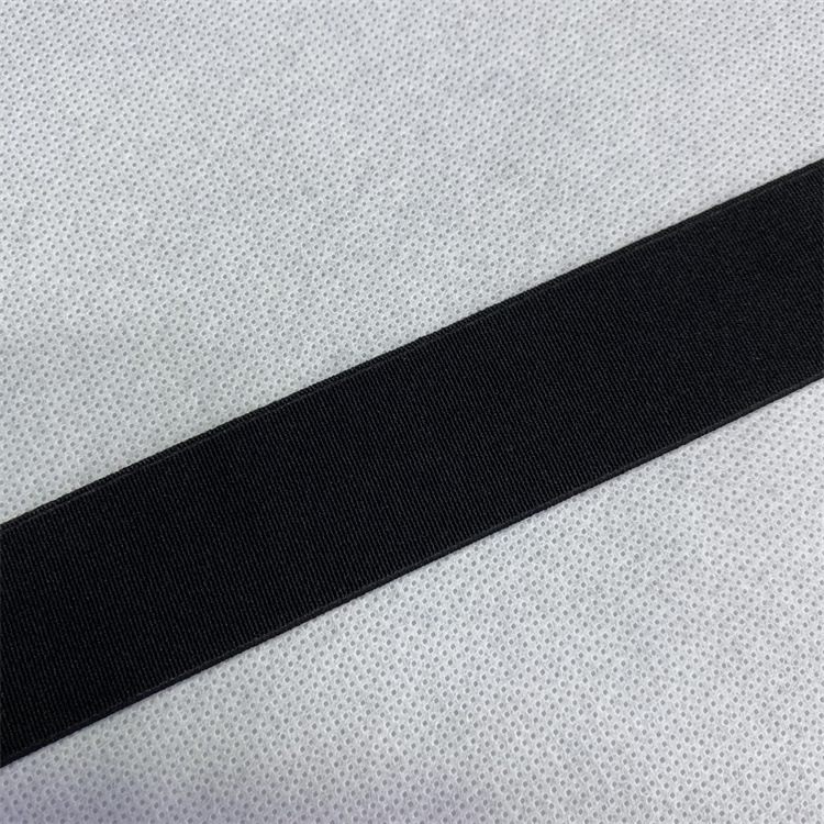 Factory Direct Wholesale 5cm Encrypted High Elastic Color Plain Elastic Band Waist of Trousers Skirt Waist Double-Sided Shuttleless Elastic Elastic Band