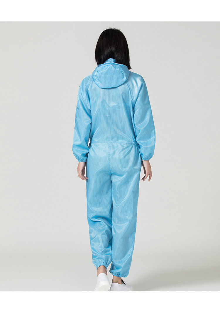 厂家供应无尘车间防静电连体衣服 性防静电洁净衣服