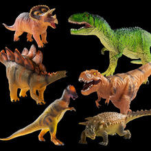 批发软胶恐龙玩具搪胶霸王龙三角龙仿真恐龙模型地摊玩具男孩玩具