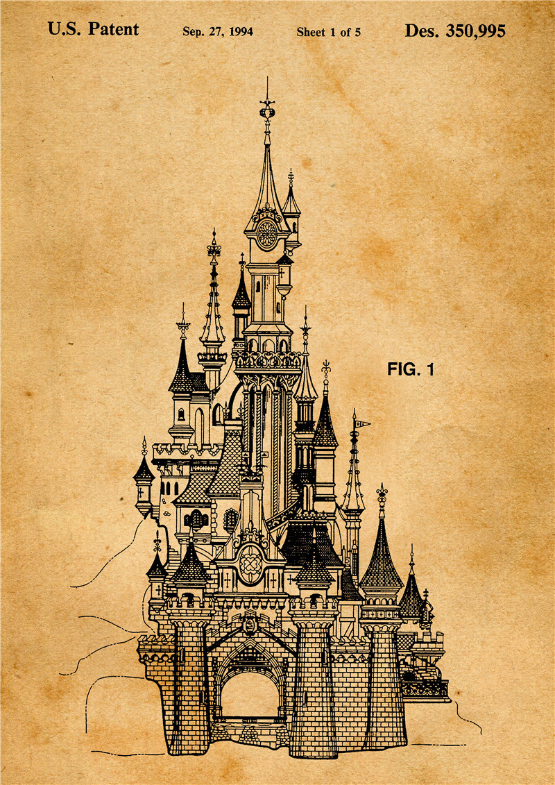 简约现代北欧工业风黑白线条建筑城堡艺术海报客厅装饰画图片画芯