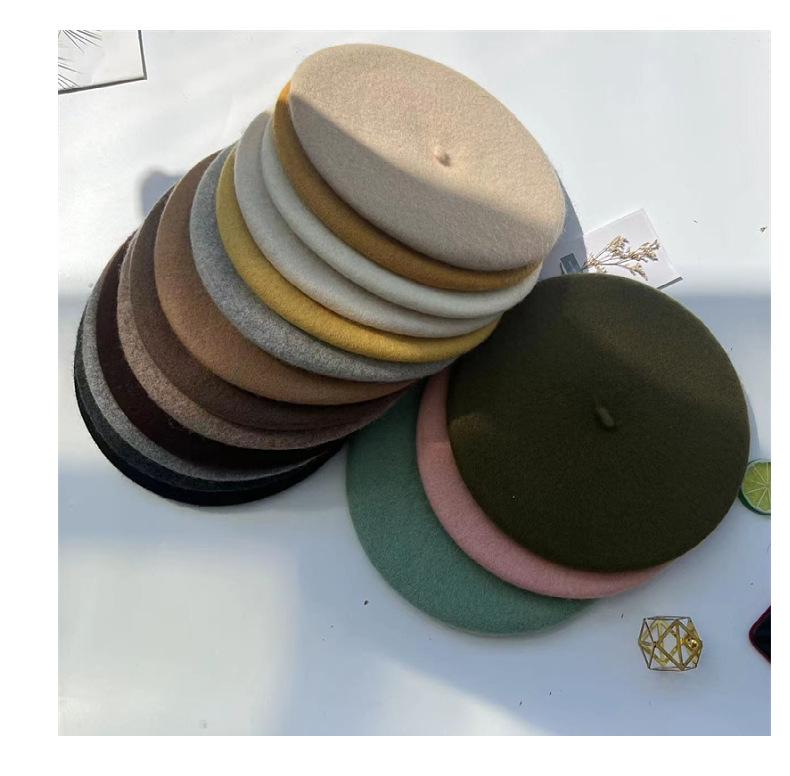 秋冬帽子羊毛百搭韩版潮贝雷帽女画家帽批发南瓜帽休闲毛呢蓓蕾帽详情14