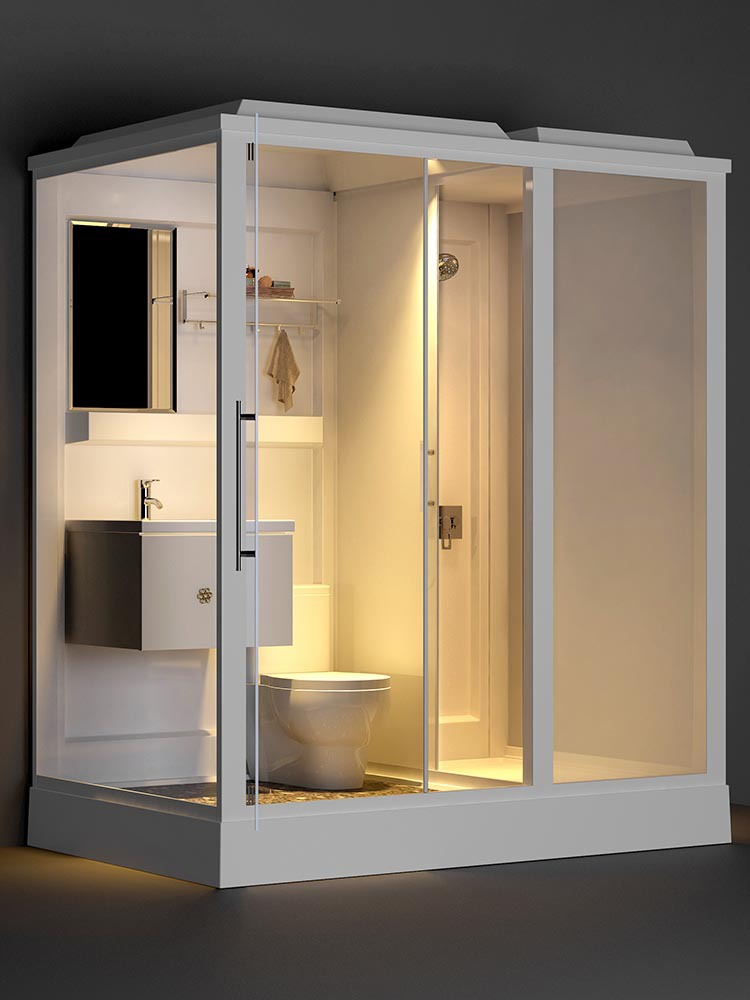 整体淋浴房一体式家用玻璃隔断浴室简易洗澡房移动干湿分离卫生间