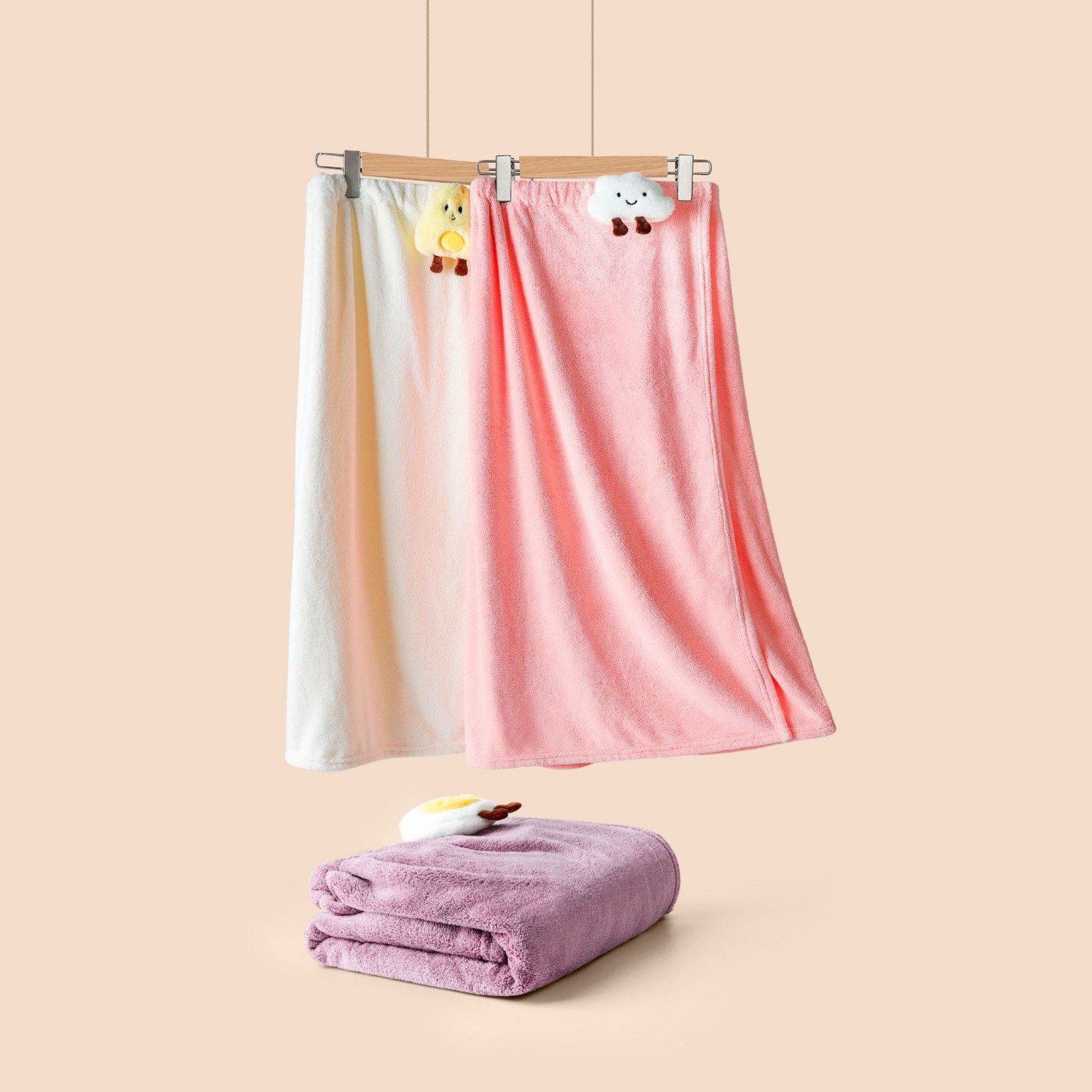 新款加厚卡通珊瑚绒女士浴巾浴裙沐浴吸水浴巾柔软不掉毛厂家批发