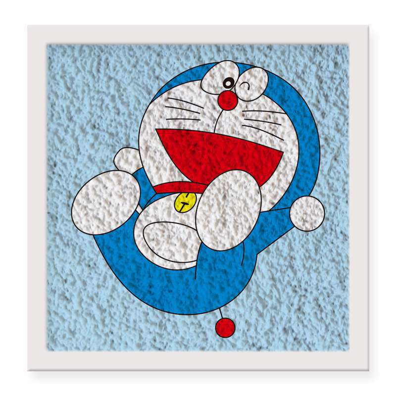 哆啦a梦列系纸浆画手工diy材料包 创意手工制作立体画填色画