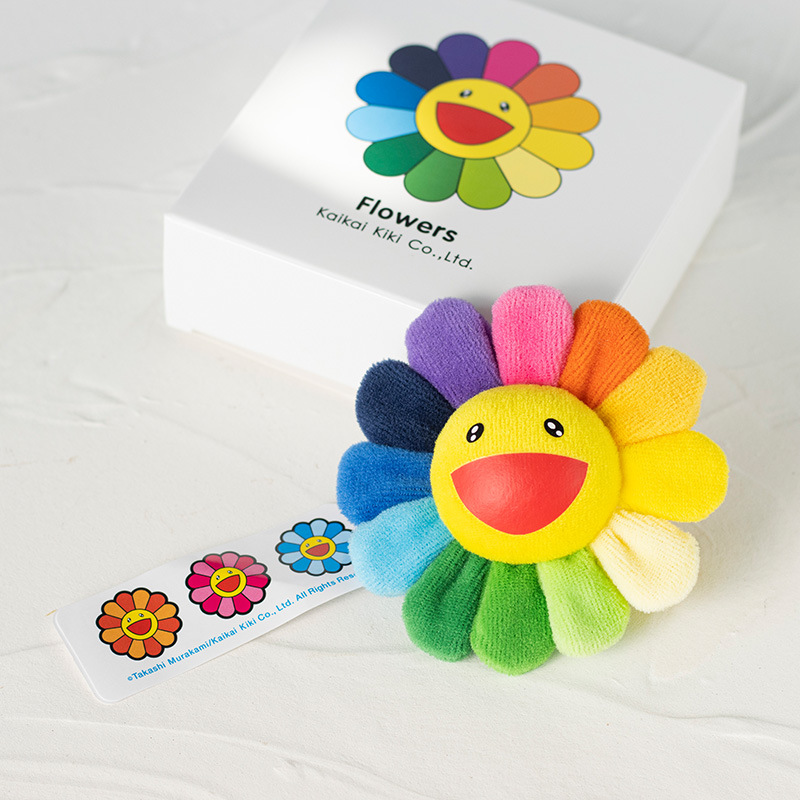 七彩毛绒太阳花胸针花花明星同款笑脸徽章别针包包服装挂件配饰