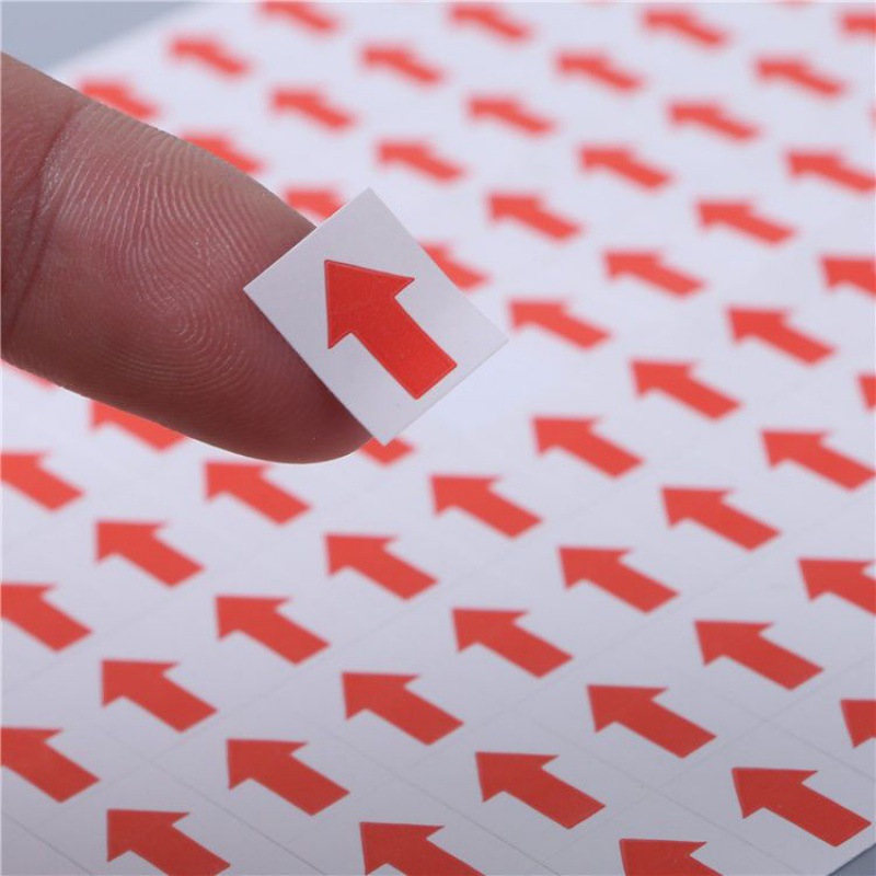 箭头反光贴不干胶标签返工纸标签小型贴纸不良品标签一张220个