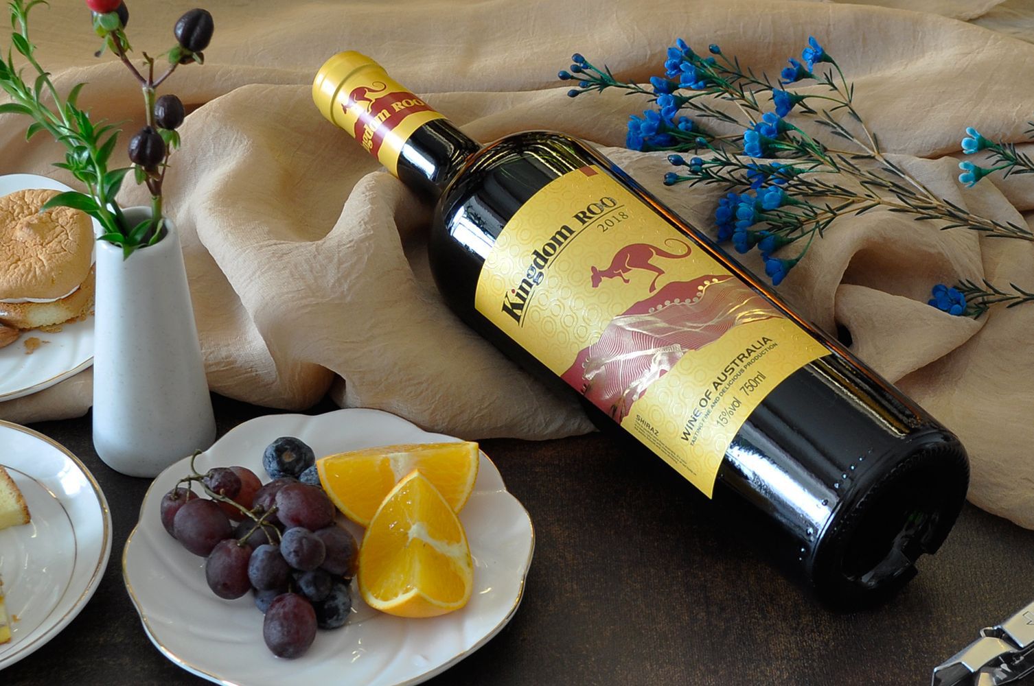 澳洲袋鼠红酒 进口西拉干红葡萄酒 15度750ml 新品 黄标袋鼠 金色