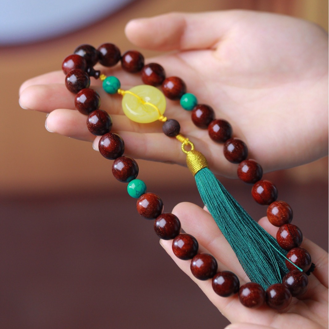 小叶紫檀男女士手链佛珠手持念珠檀香木挂件饰品文玩车挂-阿里巴巴