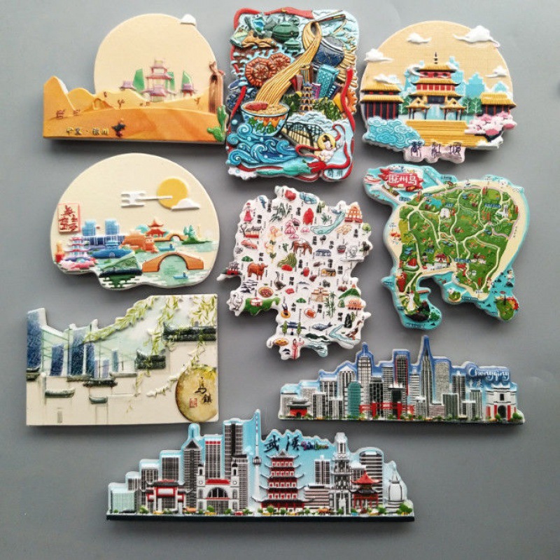 refrigerator magnet city chinese style characteristic gift chinese tourism chinese souvenir gift magnetic sticker amazon