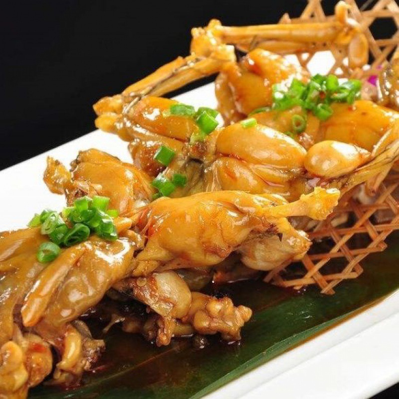 熏牛蛙熏拉丝上海枫泾朱家角熏蛤蟆练塘烟熏牛蛙真空开袋即食新鲜