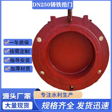 厂家现货市政工程水泵农田出水口DN250手动电动法兰式铸铁圆拍门