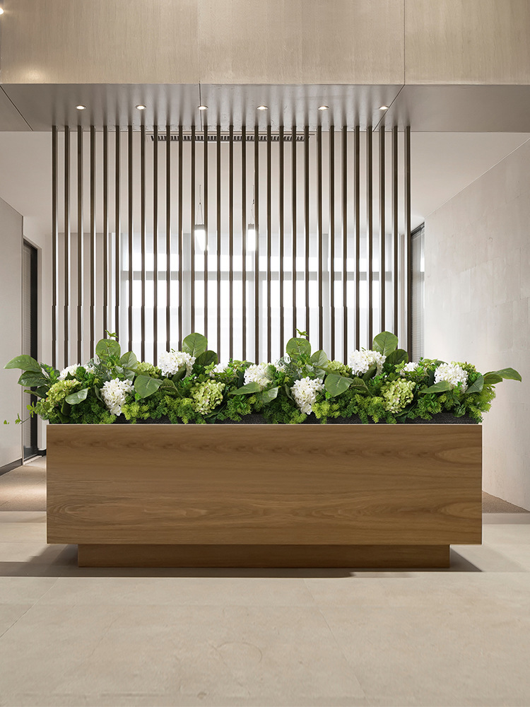 仿真绿植花艺组合楼梯下造景室内外花槽花箱隔断植物装饰盆景