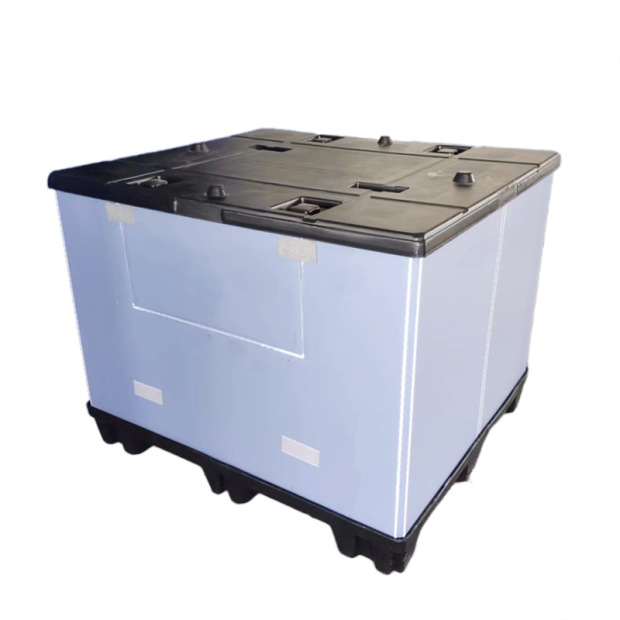 塑料围板箱天地盖九脚托盘卡板箱吹塑汽车围板箱塑胶物流周转箱硬