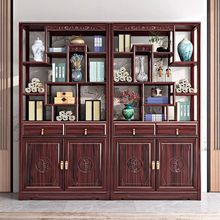 新中式红木博古架实木酸枝木茶柜置物架客厅摆件展示柜古典家具