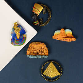 埃及旅游法老艳后金字塔冰箱贴纪念品树脂冰箱贴 磁性贴