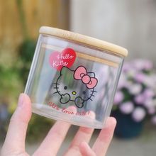 HelloKitty凯蒂猫玻璃密封罐 竹盖糖果罐杂粮干果罐子茶叶罐收纳