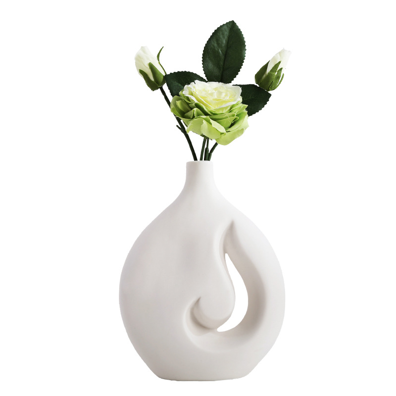 Ceramic Vase Decoration Modern Minimalist Furnishings Soft Decoration Model Room Coffee Shop Dining Room/Living Room Decoration Wholesale