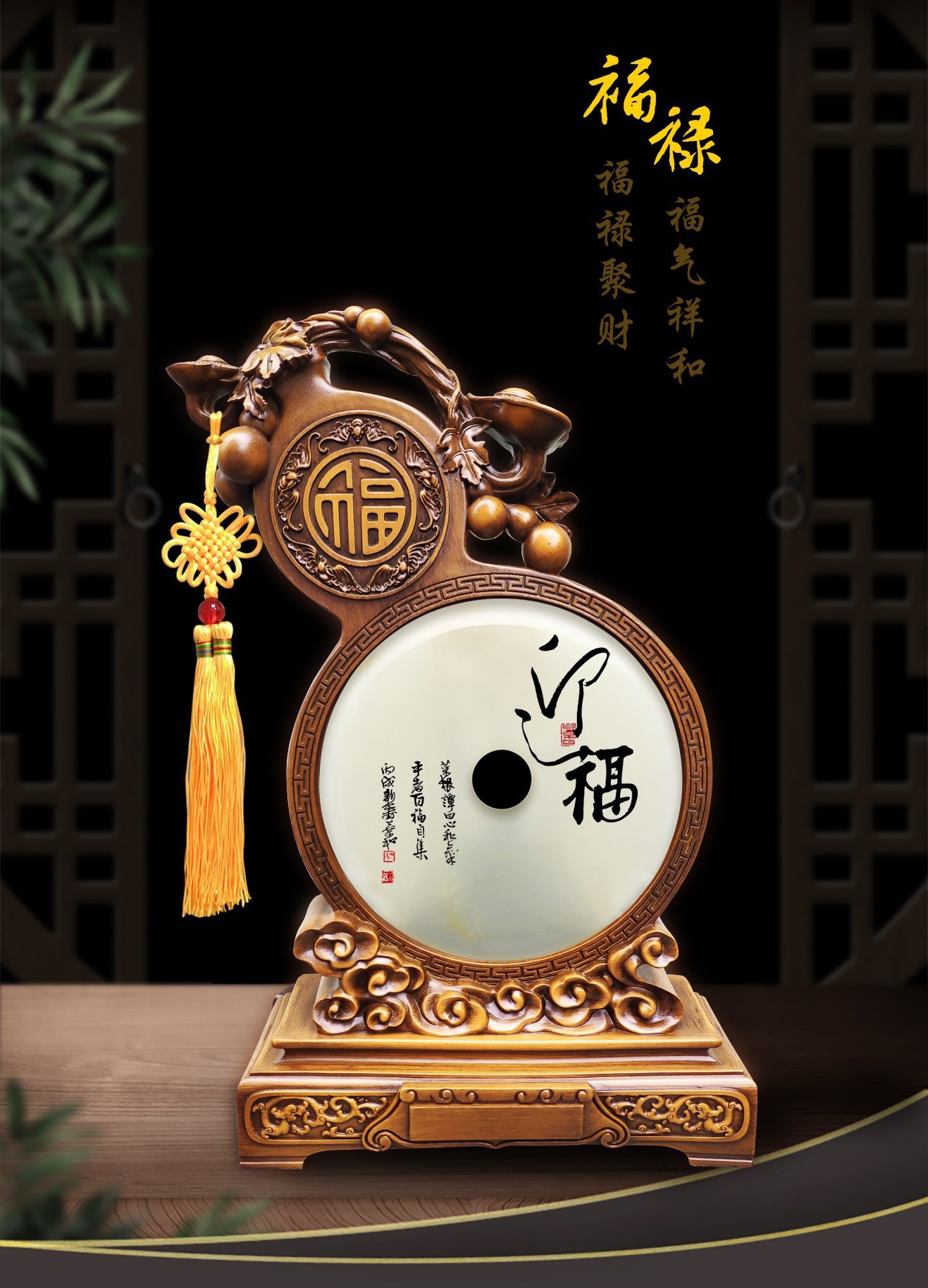 天然阿富汗玉石平安扣摆件家用客厅办公室装饰品礼品直播货源批发