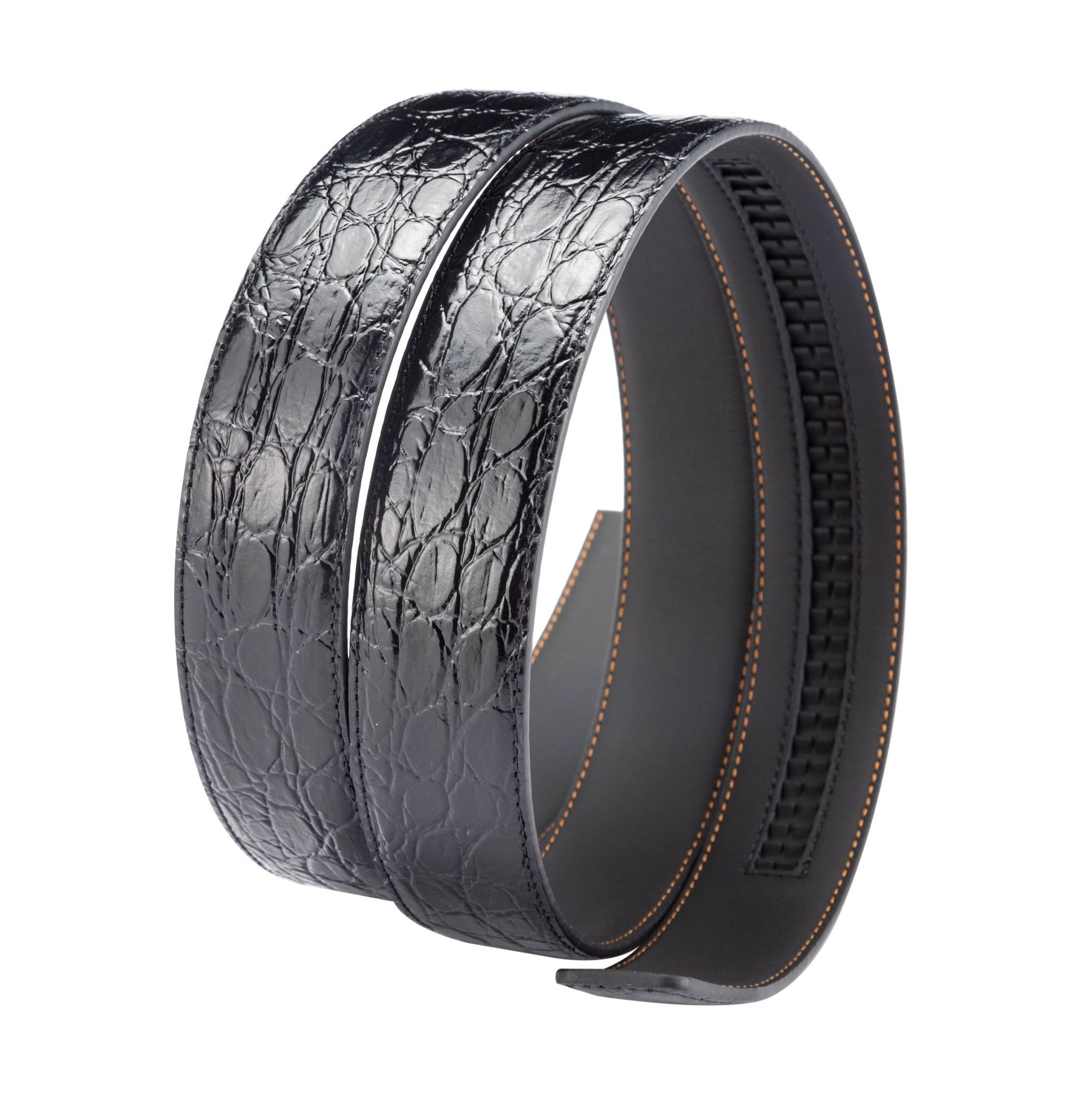 男士真皮腰带 原版漆皮亚光面石头纹双面进口头层牛皮自动扣带身