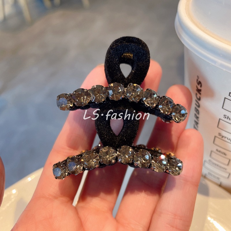 Forehead Princess Hairstyle Small Jaw Clip Full Diamond Temperament Cropped Hair Clip Eight Words Bang Clip Exquisite Small Hairpin Side Clip Hair Accessories