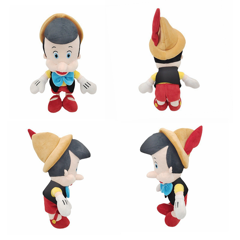 跨境新品 pinocchio plush 匹诺曹男孩子动漫木偶奇遇记毛绒公仔