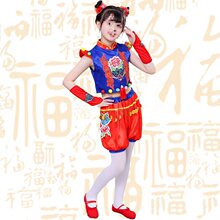 中国梦娃儿童幼儿园演出服喜庆打鼓服开门红表演服男女小荷风采舞