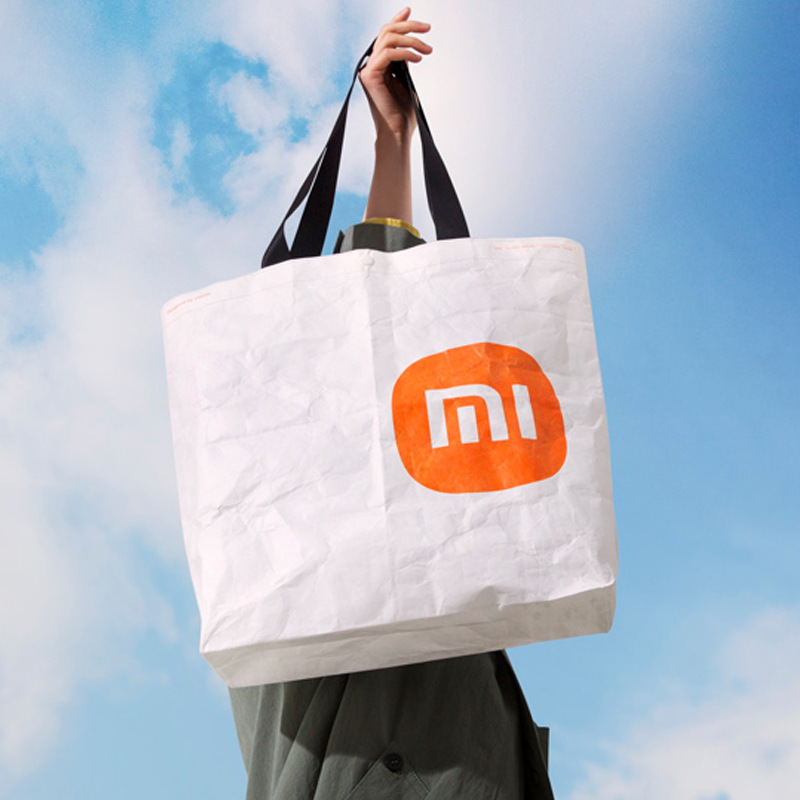 小米环保袋可折叠袋收纳袋随身携带旅行袋购物袋编辑手提袋单肩袋