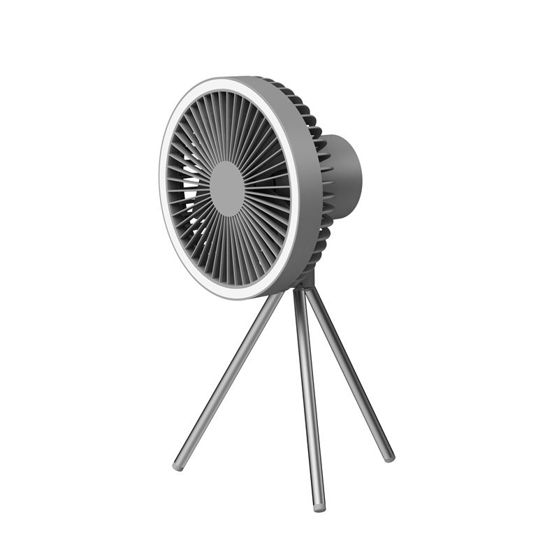 New Lighting Fan Portable Outdoor Camping Ceiling Fan USB Electric Fan Household Desk Tripod Fan