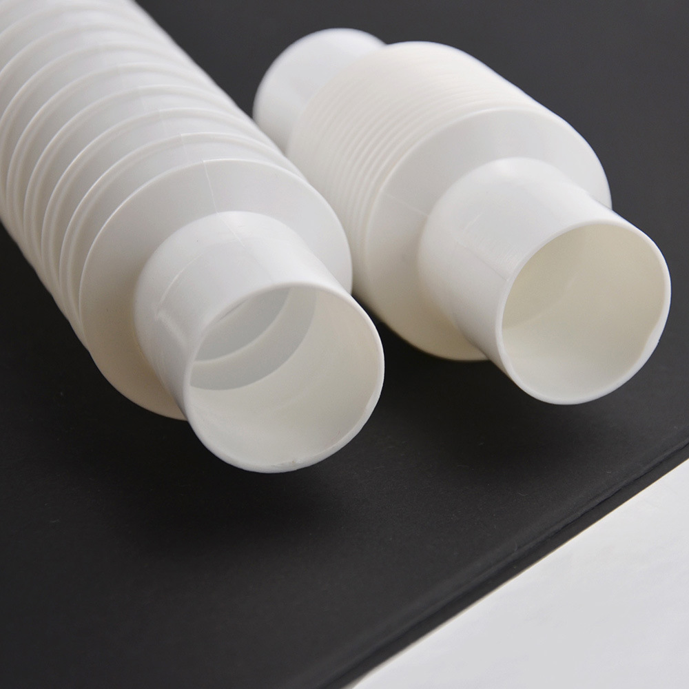 加工定制白色加厚塑料软管 厨房洗菜盆伸缩下水管批发