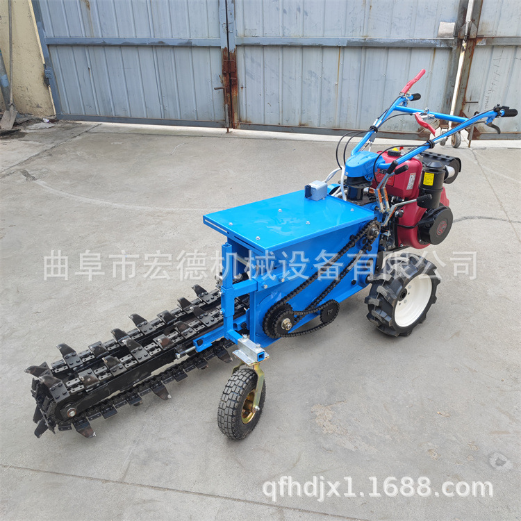 胡同埋管开沟机 柴油双链条开沟机 葡萄园开沟机施肥排水-阿里巴巴