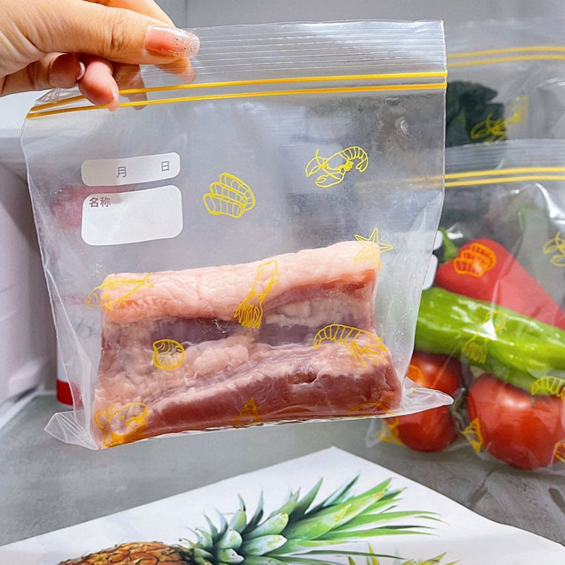 Envelope Bag Food Grade Freshness Protection Package Household Self-Sealing Plastic Packaging Thickened Refrigerator Storage Refrigeration Special Packing With Sealing