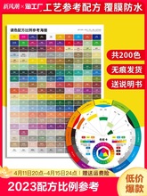 2023调色配方比例色卡参考家具维修皮革色膏色粉皮具油漆涂料印刷