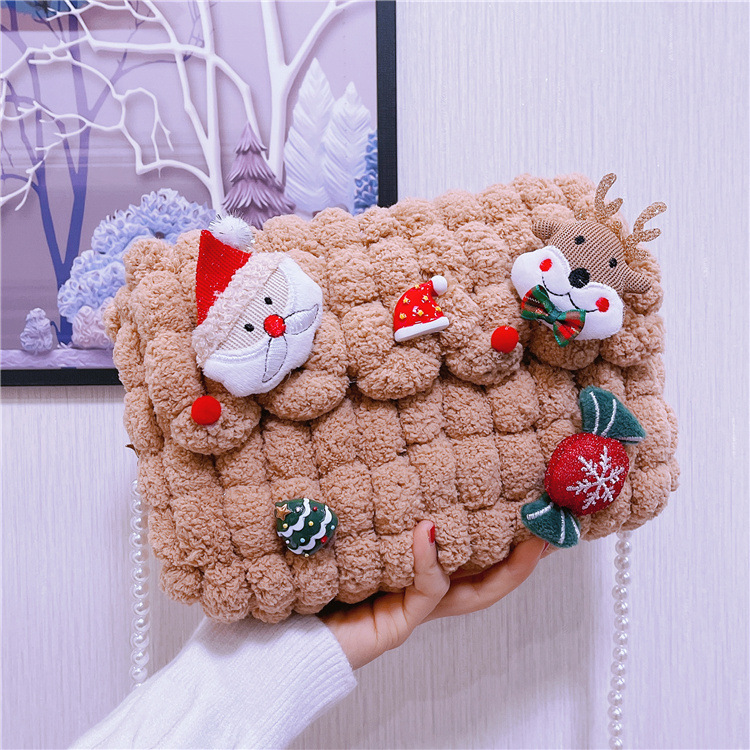 手织包包手工编织diy材料包自制毛毛卡通可爱送女友圣诞礼物成品
