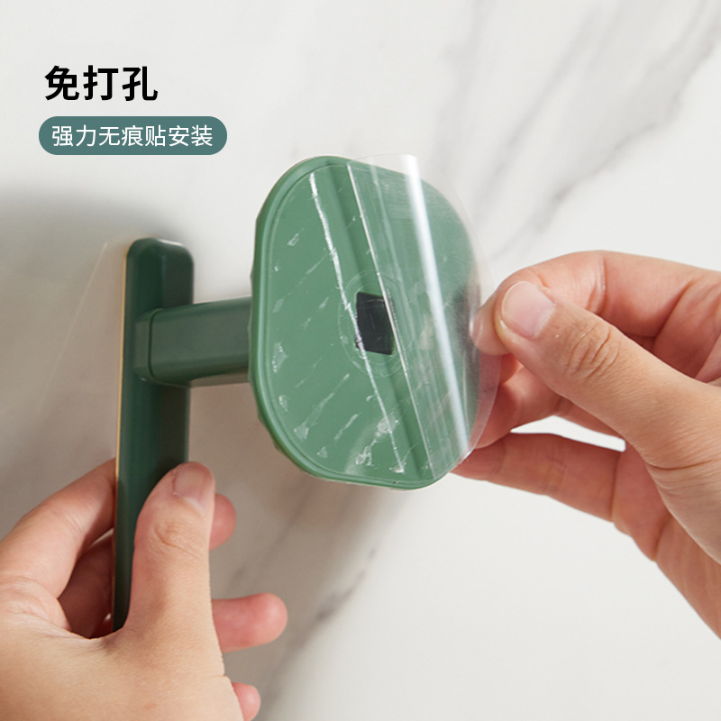 Light Luxury Hook Punch-Free Stickers Strong Wall Adhesive Hook Load-Bearing Door Wall Bathroom Seamless Key Clothes