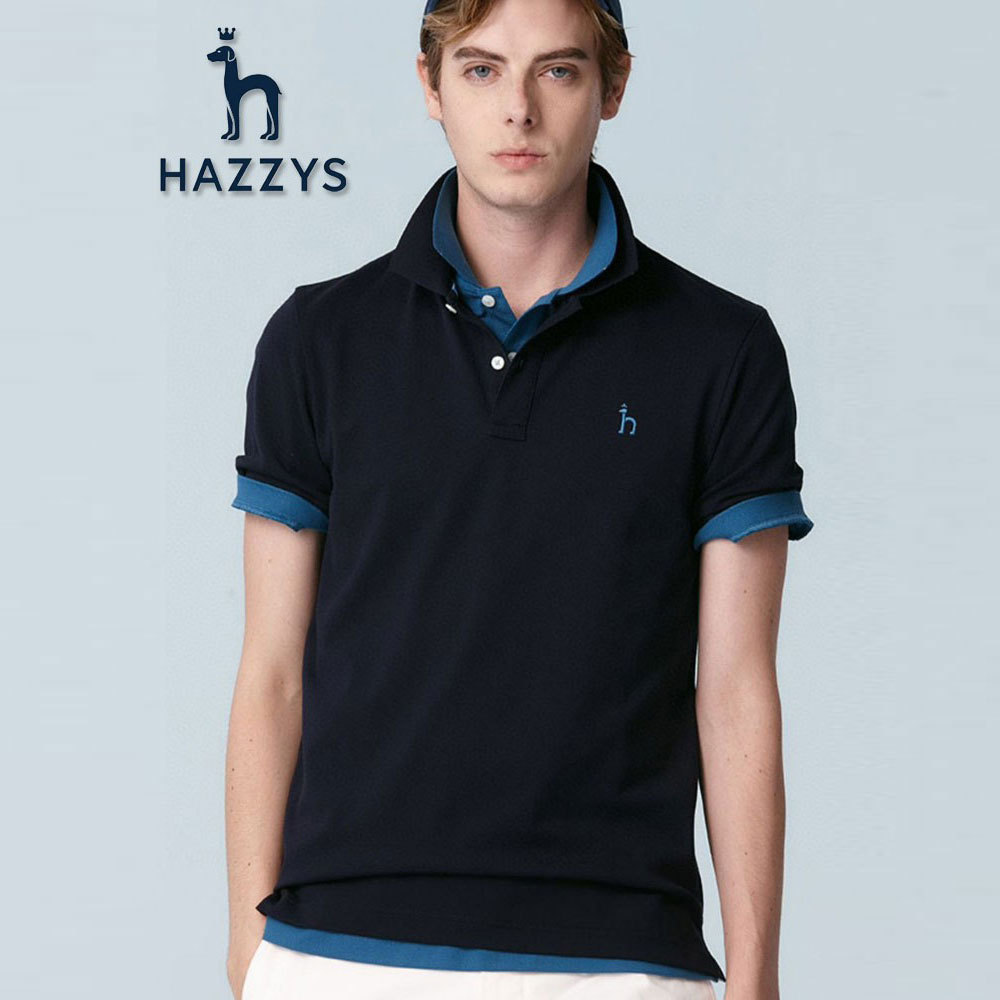 hazzys哈吉斯春夏新款休闲短袖polo纯色t恤潮-阿里巴巴