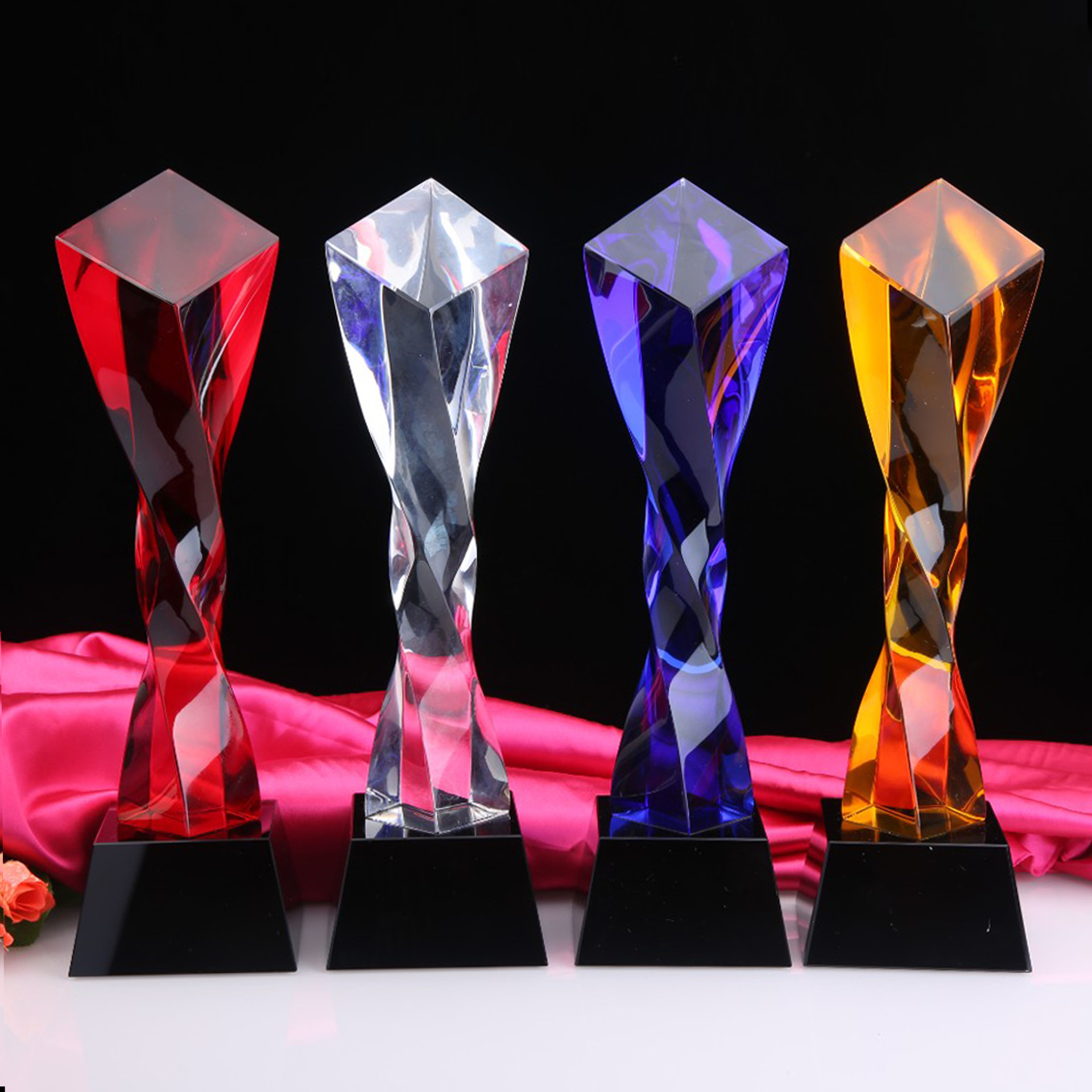 定制高档水晶奖杯年度颁奖 年会庆典公 运动会比赛奖牌厂家直销