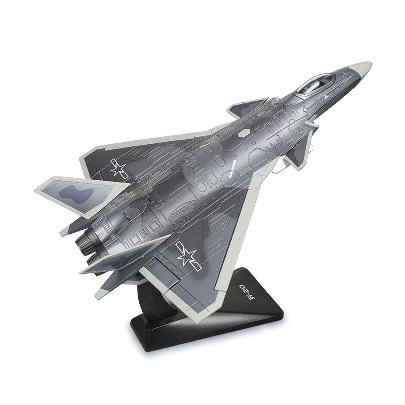正版凯迪威1:72歼二十飞机模型隐形战斗机j20合金军事成品摆件