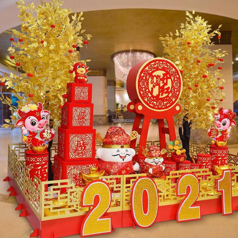 橱窗装饰道具摆件陈列超市创意新年电器地堆2021美陈布置堆头模型