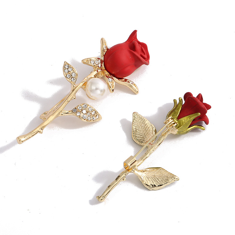 Three-Dimensional Artificial Rose Brooch Niche Sunflower High-End Corsage Ladies Safety Scarf Buckle Alloy Pin
