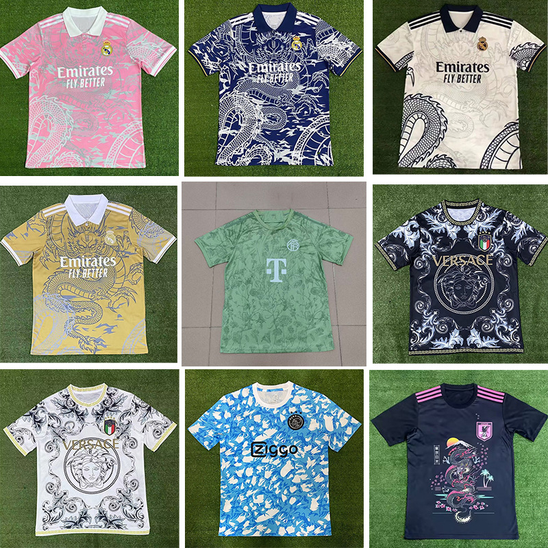 足球服皇马龙纹意大利球衣拜仁比赛训练球服 football jersey