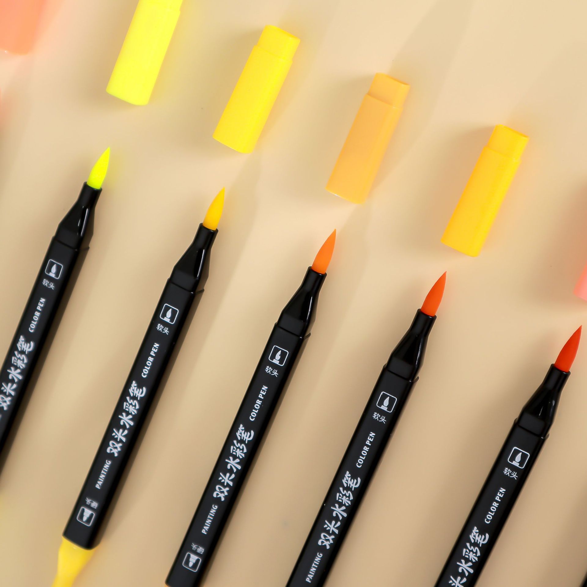 儿童双头水彩笔套装24色36色彩色笔开学季学生绘画笔厂家直销批发