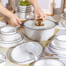 碗碟套装家用简约现代大号盘子2022新款单个陶瓷餐具乔迁碗筷碗具