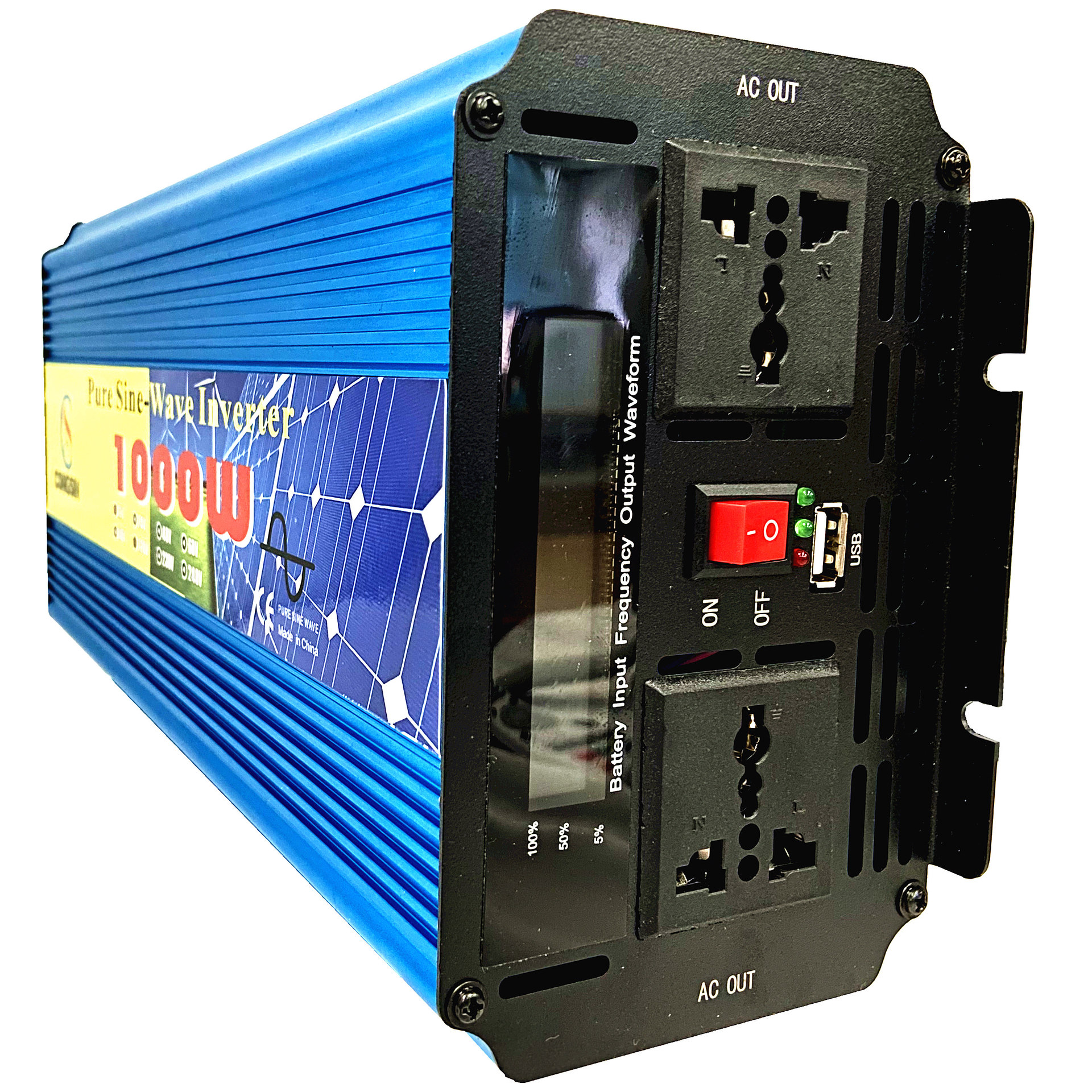 厂家批发 纯正弦波逆变器1000w 12v转220v 带usb lcd显示屏