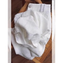 小个子日系慵懒坠感夏季新款直筒休闲宽松设计感白色裤子