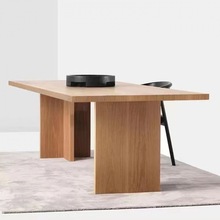现代简约全实木书桌办公桌设计师洽谈桌长方形办公台桌餐桌会议桌
