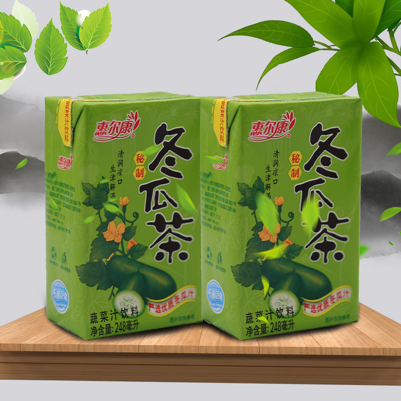 惠尔康冬瓜茶饮料整箱新日期12/24盒整箱批发网红果味饮品248ml