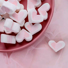 棉花糖粉色爱心心形糖蛋糕装饰点缀咖啡伴侣结婚软喜糖少女心包邮